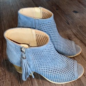 Blue women’s booties